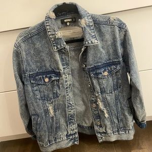 Misguided oversized leather jacket